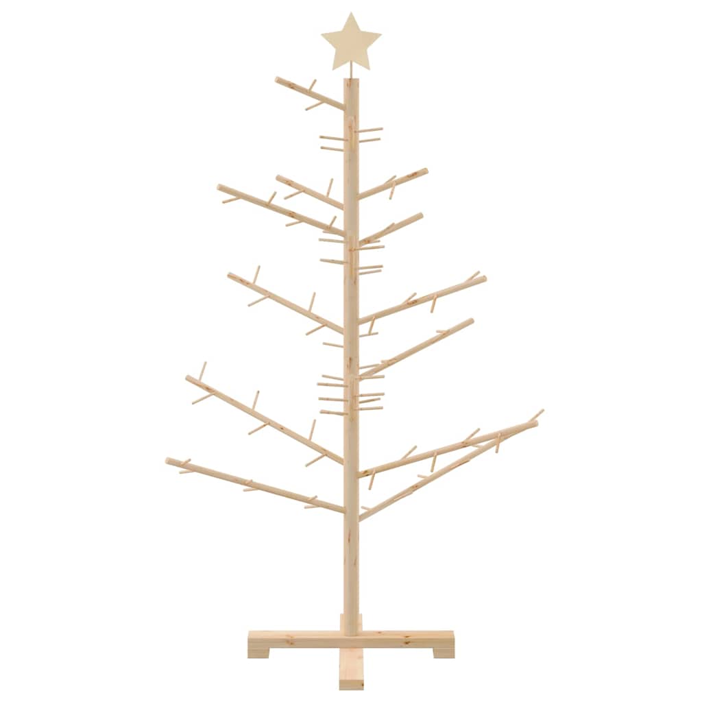 Albero di Natale in legno con supporto Naturale 125 cm
