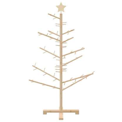 Albero di Natale in legno con supporto Naturale 125 cm