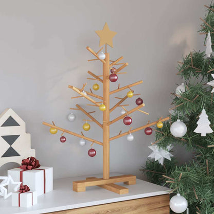 Albero di Natale in legno Marrone 75 cm Legno massiccio di pino | homemem39