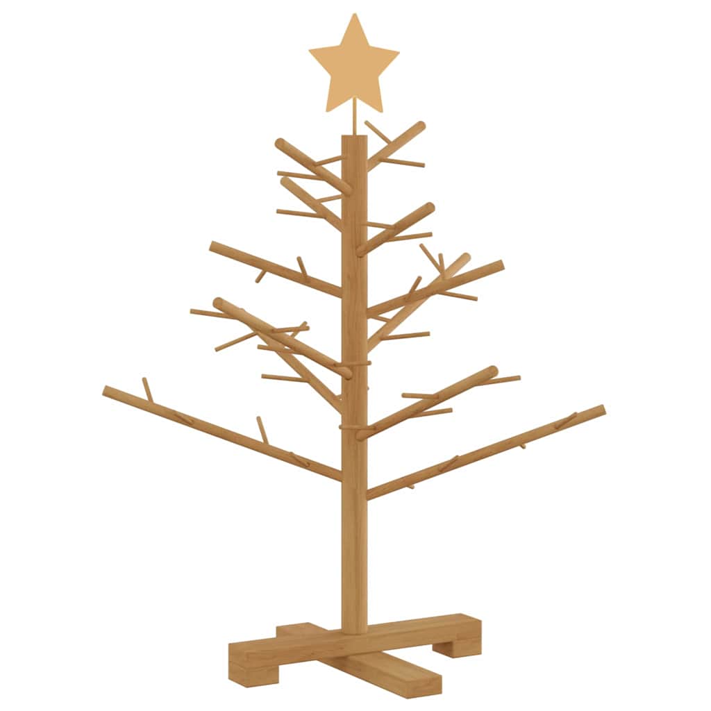Albero di Natale in legno Marrone 75 cm Legno massiccio di pino | homemem39