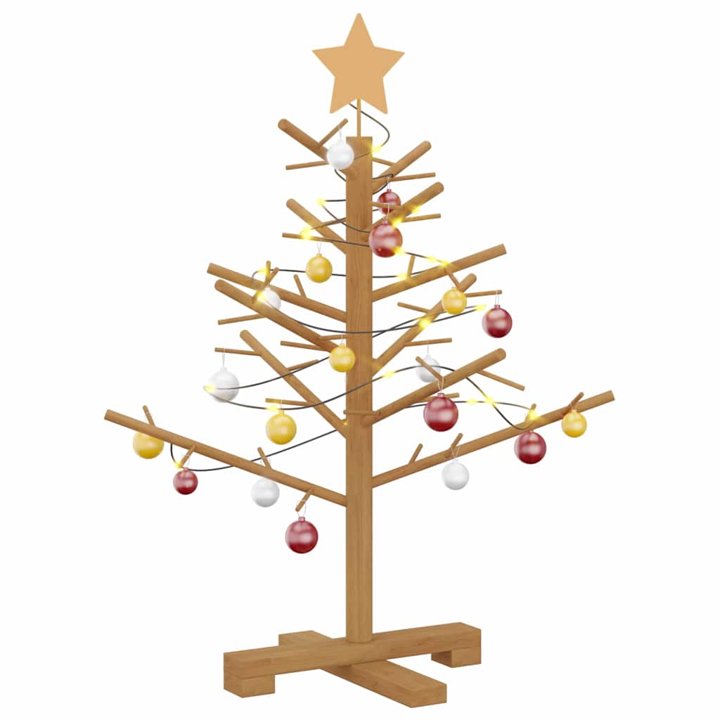 Albero di Natale in legno Marrone 75 cm Legno massiccio di pino | homemem39