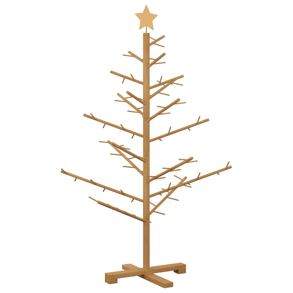 Albero di Natale in legno con supporto Marrone 125 cm | homemem39