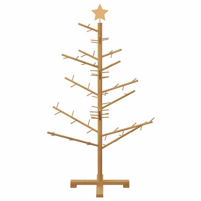 Albero di Natale in legno con supporto Marrone 125 cm