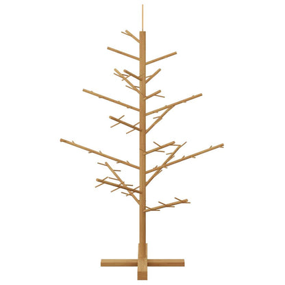 Albero di Natale in legno con supporto Marrone 125 cm