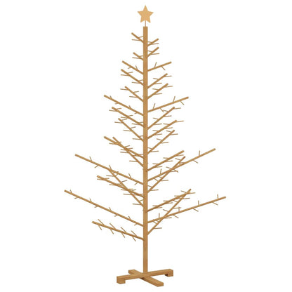 Albero di Natale in legno con supporto Marrone 180 cm