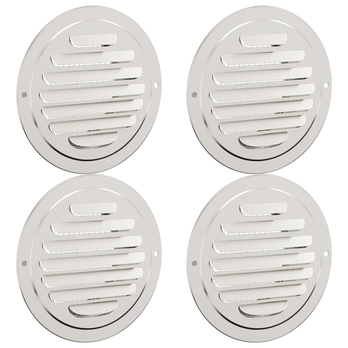 Coperture per ventilazione d'aria 4 pcs Argento 80 mm | homemem39