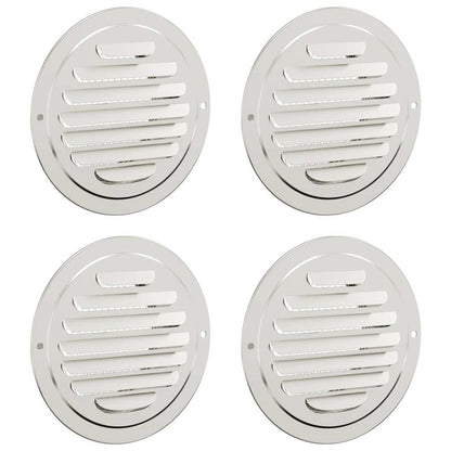Coperture per ventilazione d'aria 4 pcs Argento 100 mm | homemem39