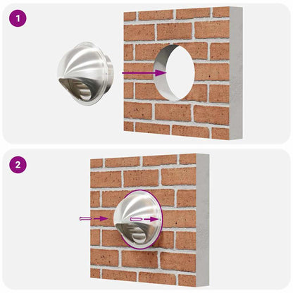 Coperture per ventilazione d'aria 8 pcs Argento 100 mm | homemem39