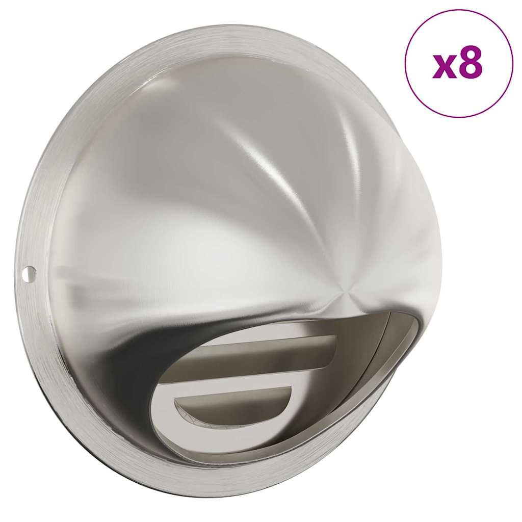 Coperture per ventilazione d'aria 8 pcs Argento 100 mm | homemem39