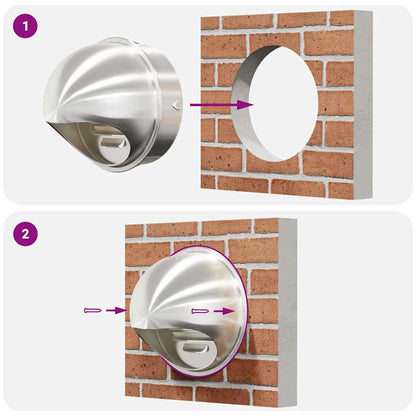 Coperture per ventilazione d'aria 8 pcs Argento 200 mm | homemem39