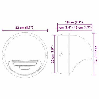 Coperture per ventilazione d'aria 8 pcs Argento 200 mm