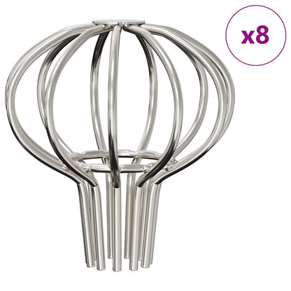 Protezione Foglie per Grondaia 8 pcs Argento 50 mm | homemem39