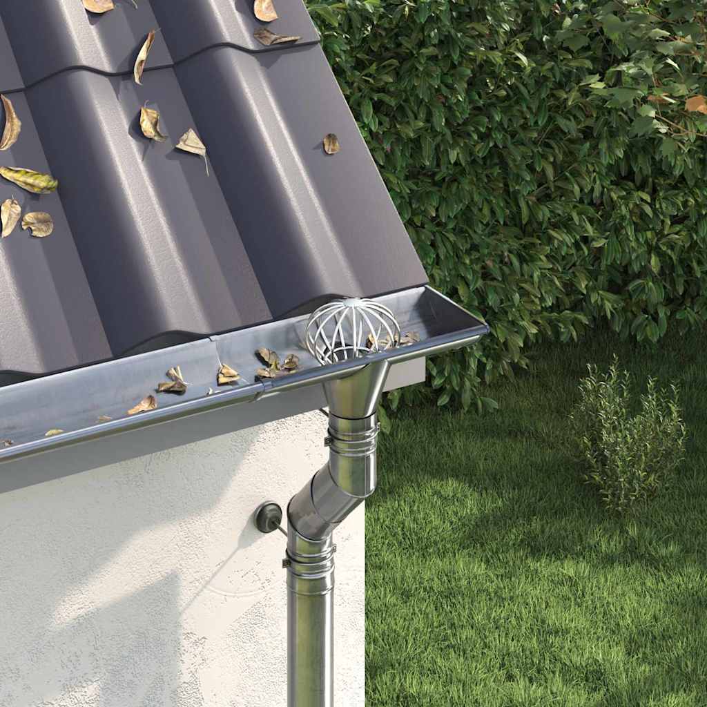 Protezione Foglie per Grondaia 2 pcs Argento 75 mm