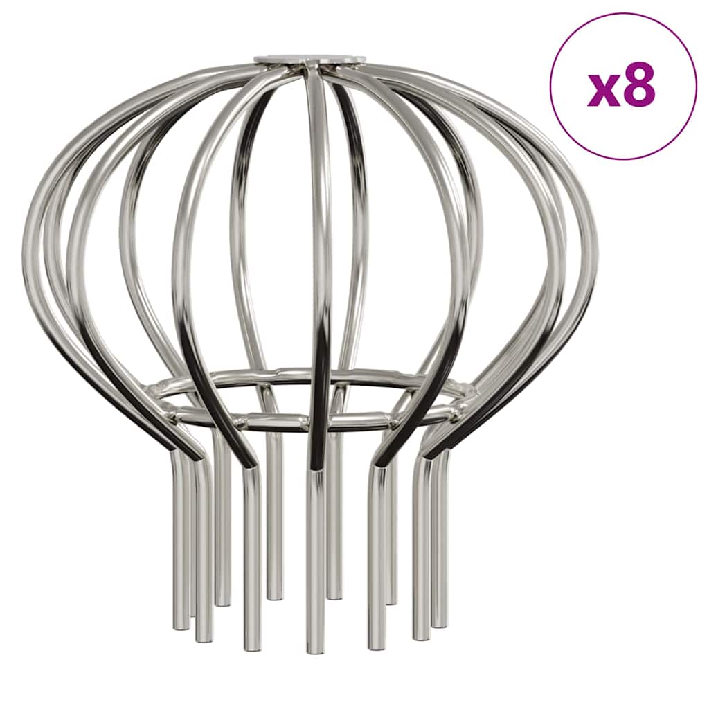 Protezione Foglie per Grondaia 8 pcs Argento 75 mm | homemem39