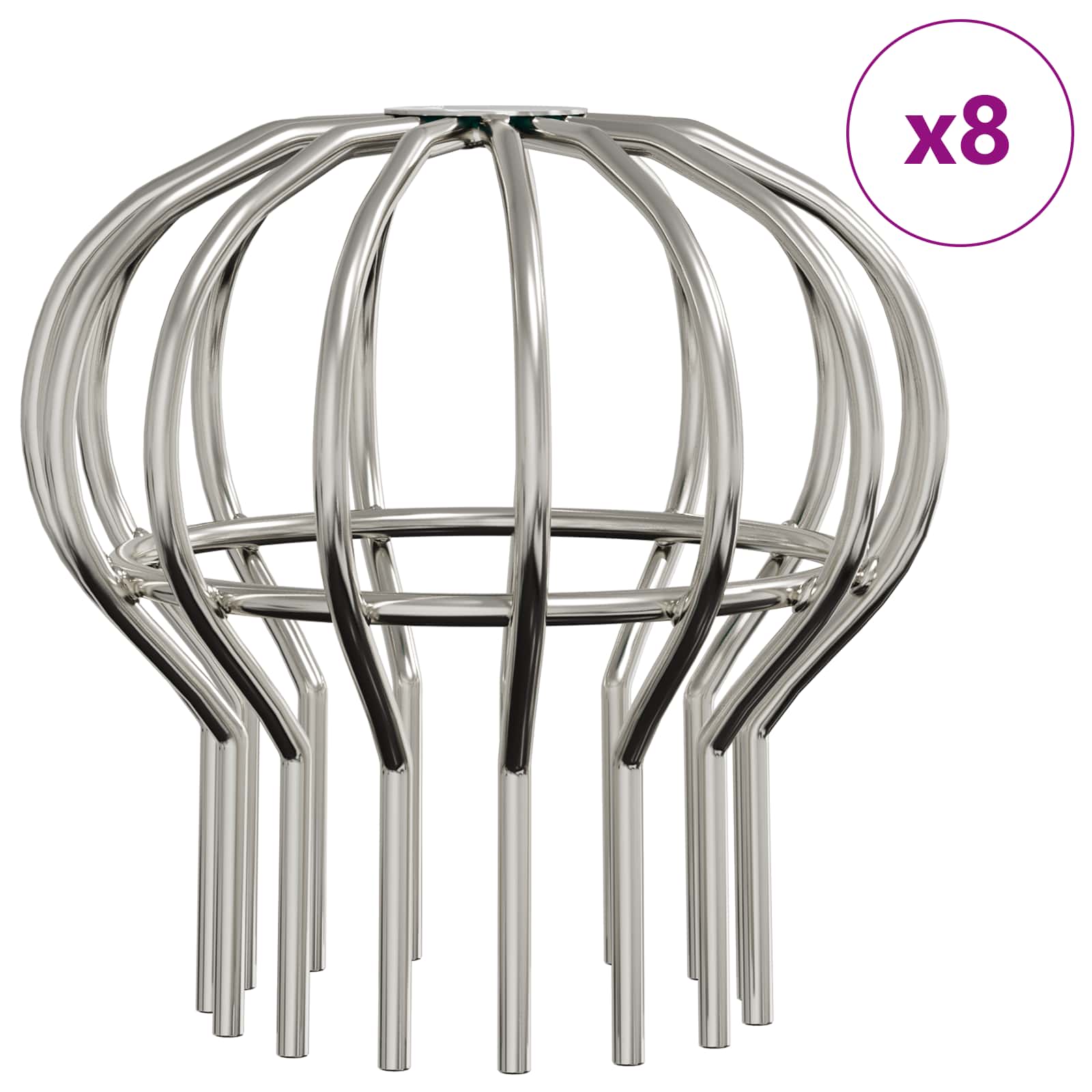 Protezione Foglie per Grondaia 8 pcs Argento 110 mm | homemem39