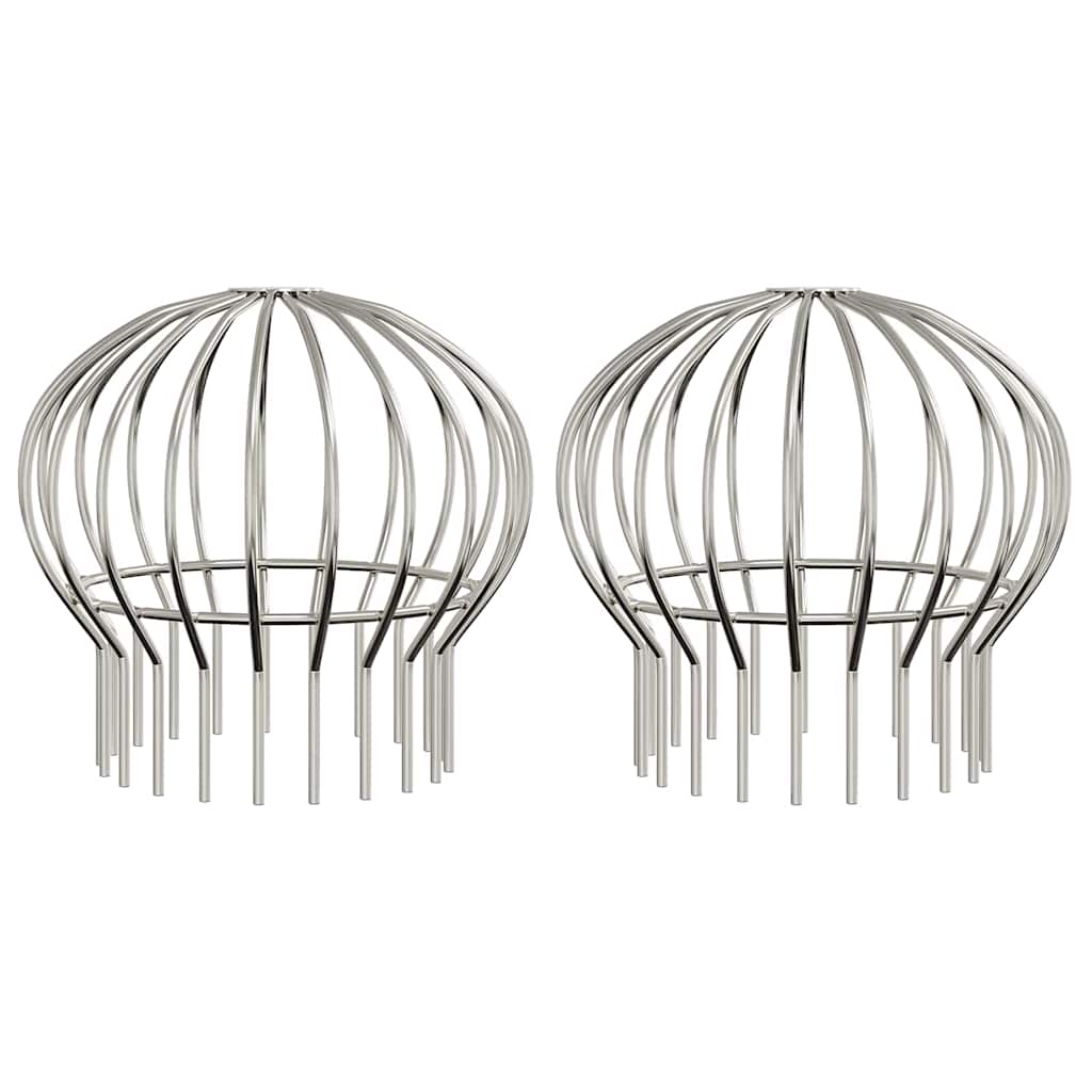 Protezione Foglie per Grondaia 2 pcs Argento 160 mm