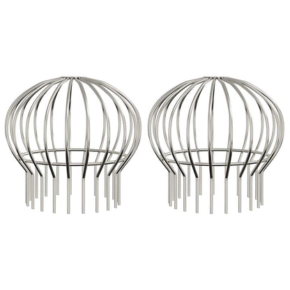 Protezione Foglie per Grondaia 2 pcs Argento 160 mm