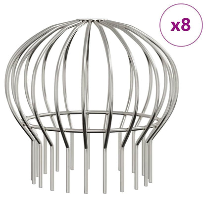 Protezione Foglie per Grondaia 8 pcs Argento 160 mm