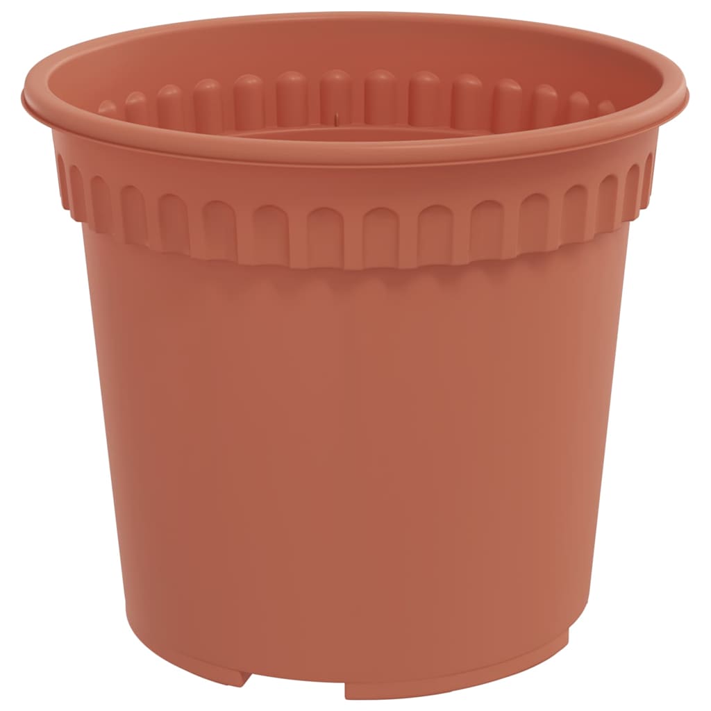 Vaso Rotondo per Fiori 6 pcs Rosso Mattone Ø 15 x 12 cm