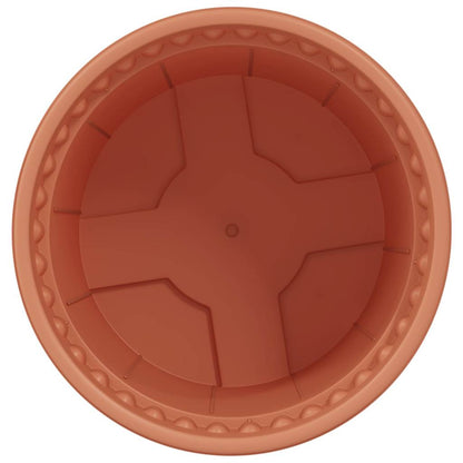 Vaso Rotondo per Fiori 6 pcs Rosso Mattone Ø 15 x 12 cm