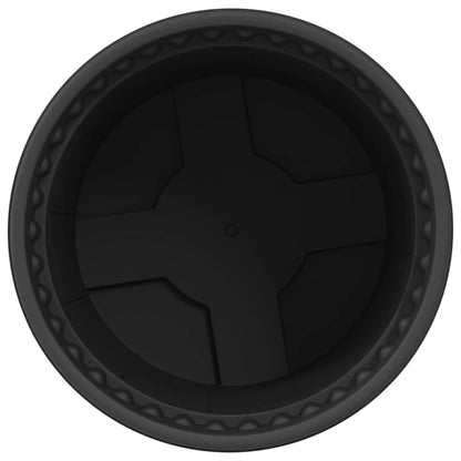 Vaso Rotondo per Fiori 6 pcs Nero Ø 12,5 x 10 cm Plastica | homemem39