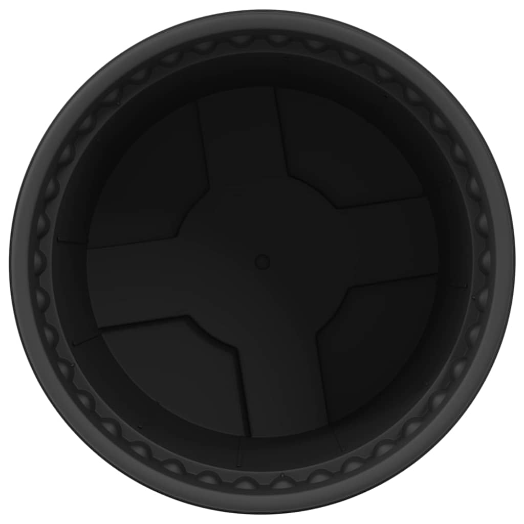 Vaso Rotondo per Fiori 6 pcs Nero Ø 15 x 12 cm Plastica | homemem39