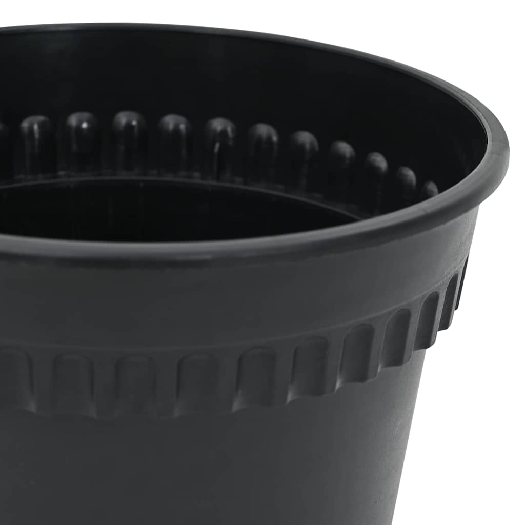 Vaso Rotondo per Fiori 6 pcs Nero Ø 17 x 14 cm Plastica | homemem39