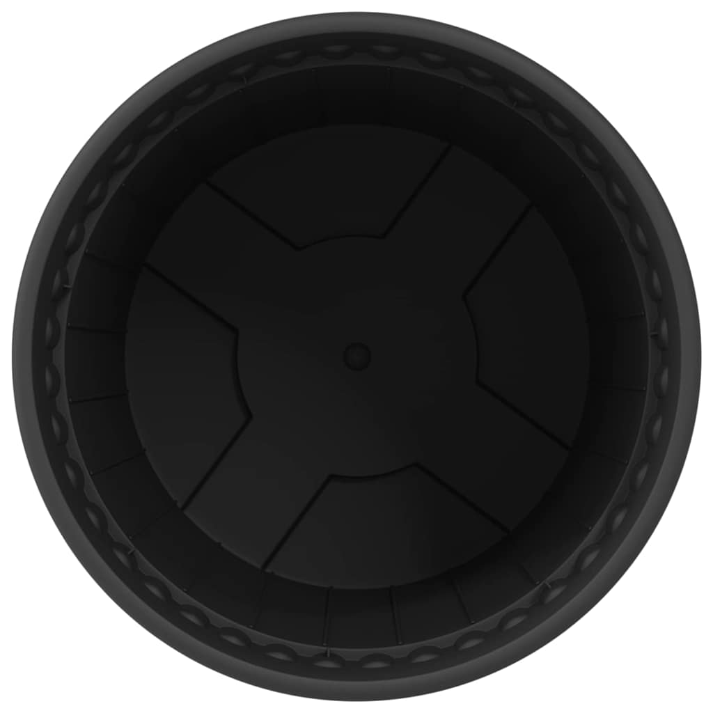 Vaso Rotondo per Fiori 6 pcs Nero Ø 19 x 16 cm Plastica | homemem39