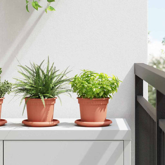 Vaso Rotondo per Fiori 24 pcs Rosso Mattone Ø 12,5 x 10 cm