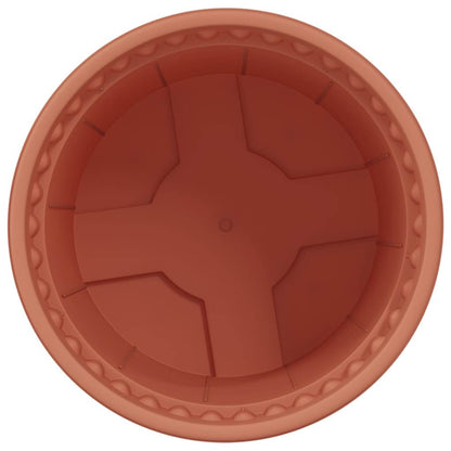 Vaso Rotondo per Fiori 24 pcs Rosso Mattone Ø 12,5 x 10 cm | homemem39