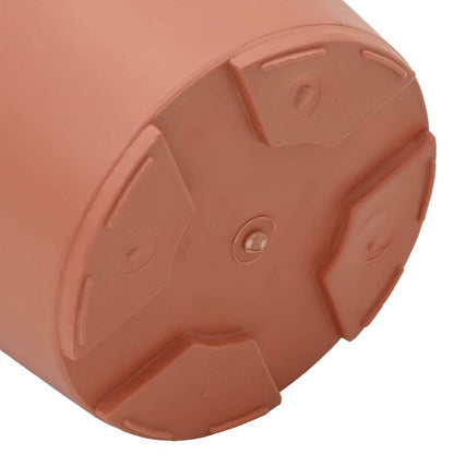 Vaso Rotondo per Fiori 24 pcs Rosso Mattone Ø 17 x 14 cm | homemem39