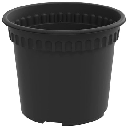 Vaso Rotondo per Fiori 24 pcs Nero Ø 12,5 x 10 cm Plastica | homemem39