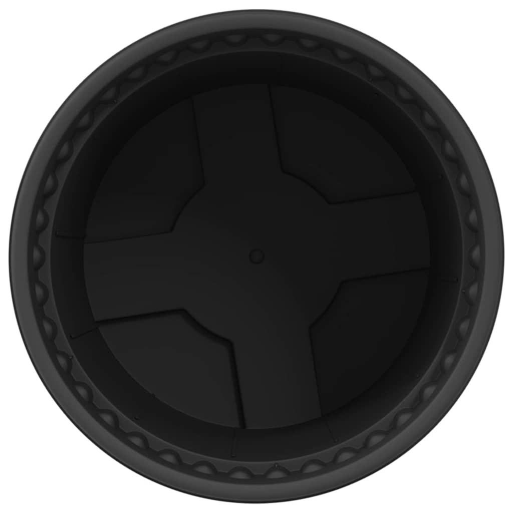 Vaso Rotondo per Fiori 24 pcs Nero Ø 12,5 x 10 cm Plastica | homemem39