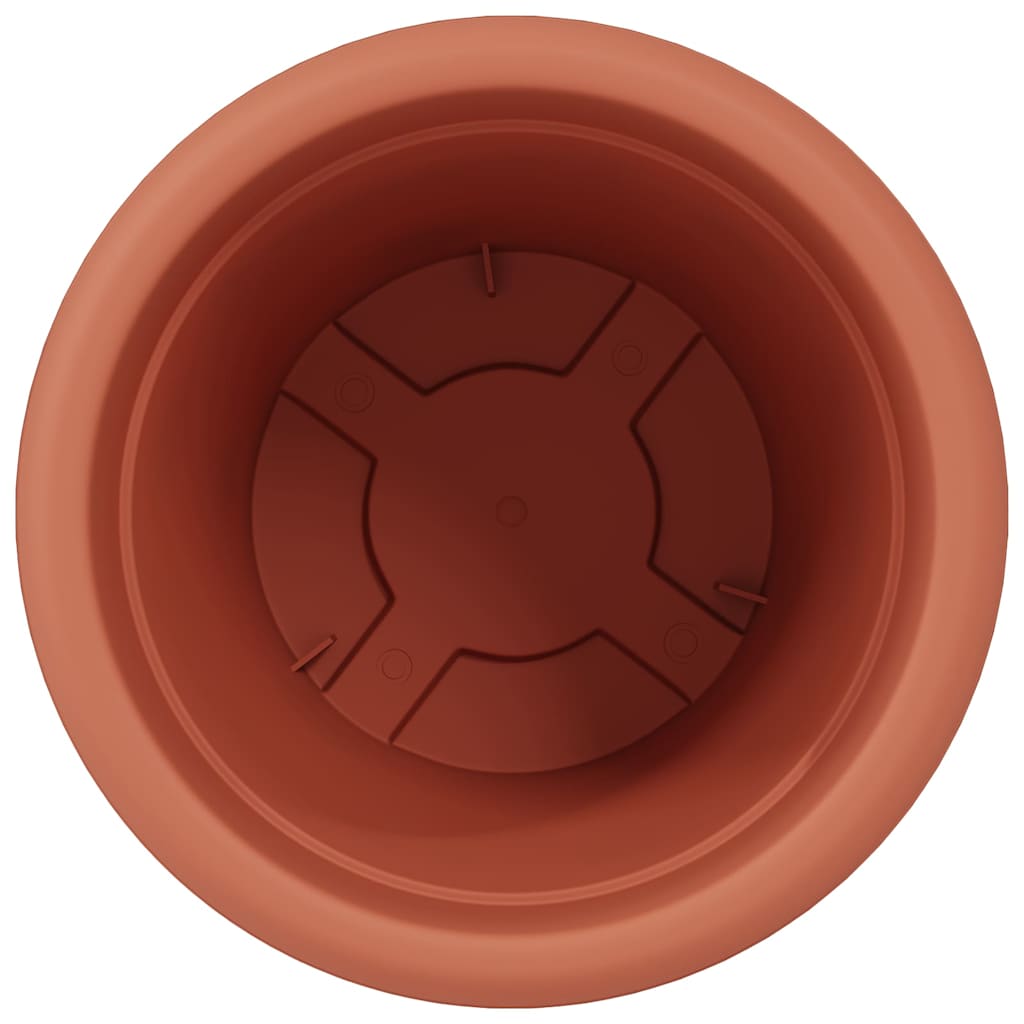 Vaso Rotondo per Fiori 6 pcs Rosso Mattone Ø 34 x 28 cm | homemem39