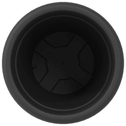 Vaso Rotondo per Fiori 6 pcs Nero Ø 22 x 18 cm Plastica | homemem39