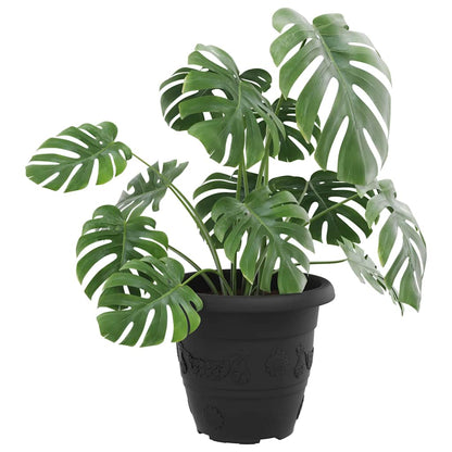 Vaso Rotondo per Fiori 6 pcs Nero Ø 26 x 21.5 cm Plastica