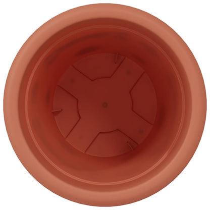Vaso Rotondo per Fiori 24 pcs Rosso Mattone Ø 22 x 18 cm