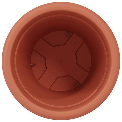 Vaso Rotondo per Fiori 24 pcs Rosso Mattone Ø 26 x 21.5 cm | homemem39