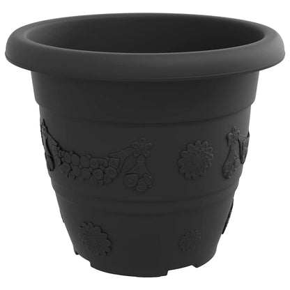 Vaso Rotondo per Fiori 24 pcs Nero Ø 26 x 21.5 cm Plastica | homemem39