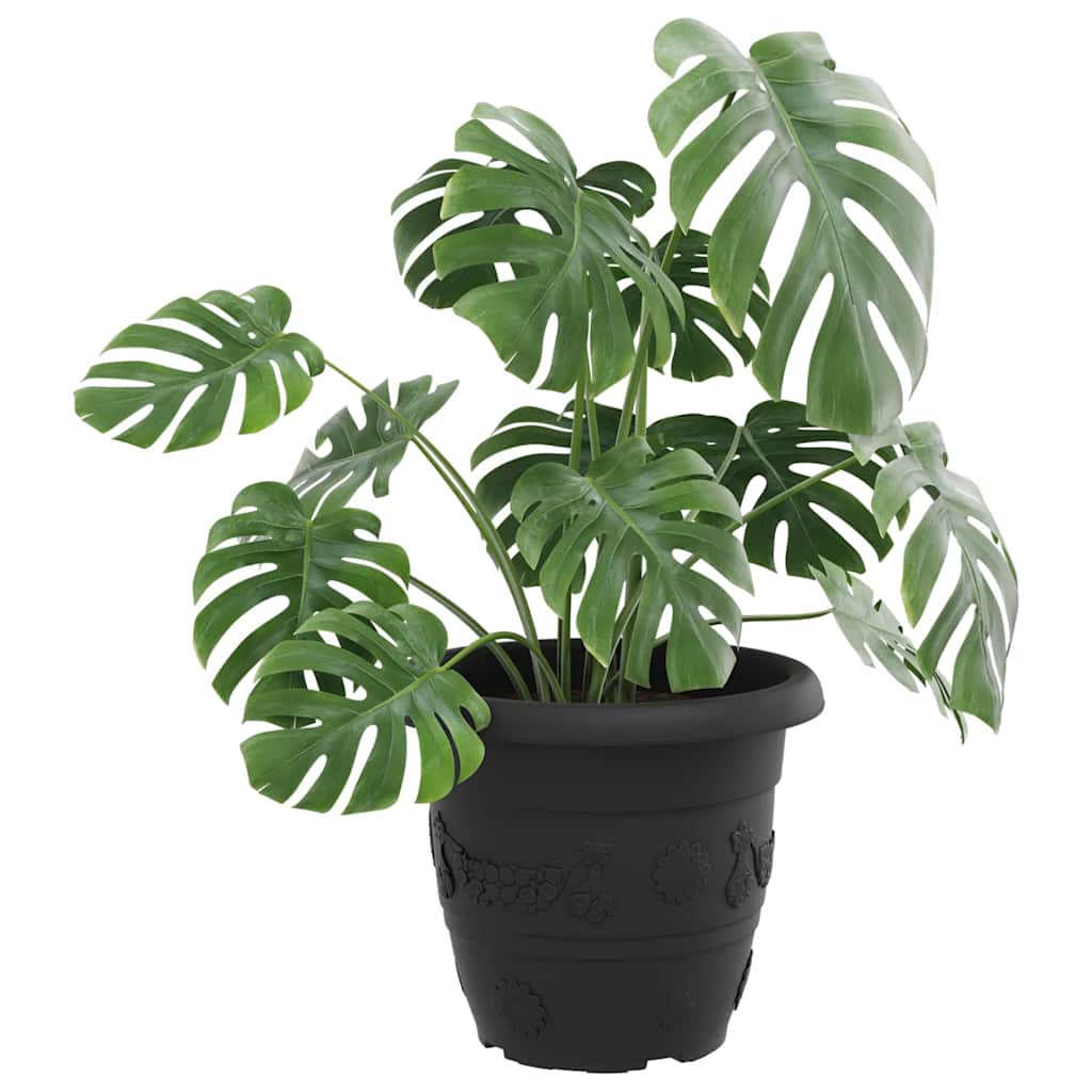 Vaso Rotondo per Fiori 24 pcs Nero Ø 34 x 28 cm Plastica | homemem39