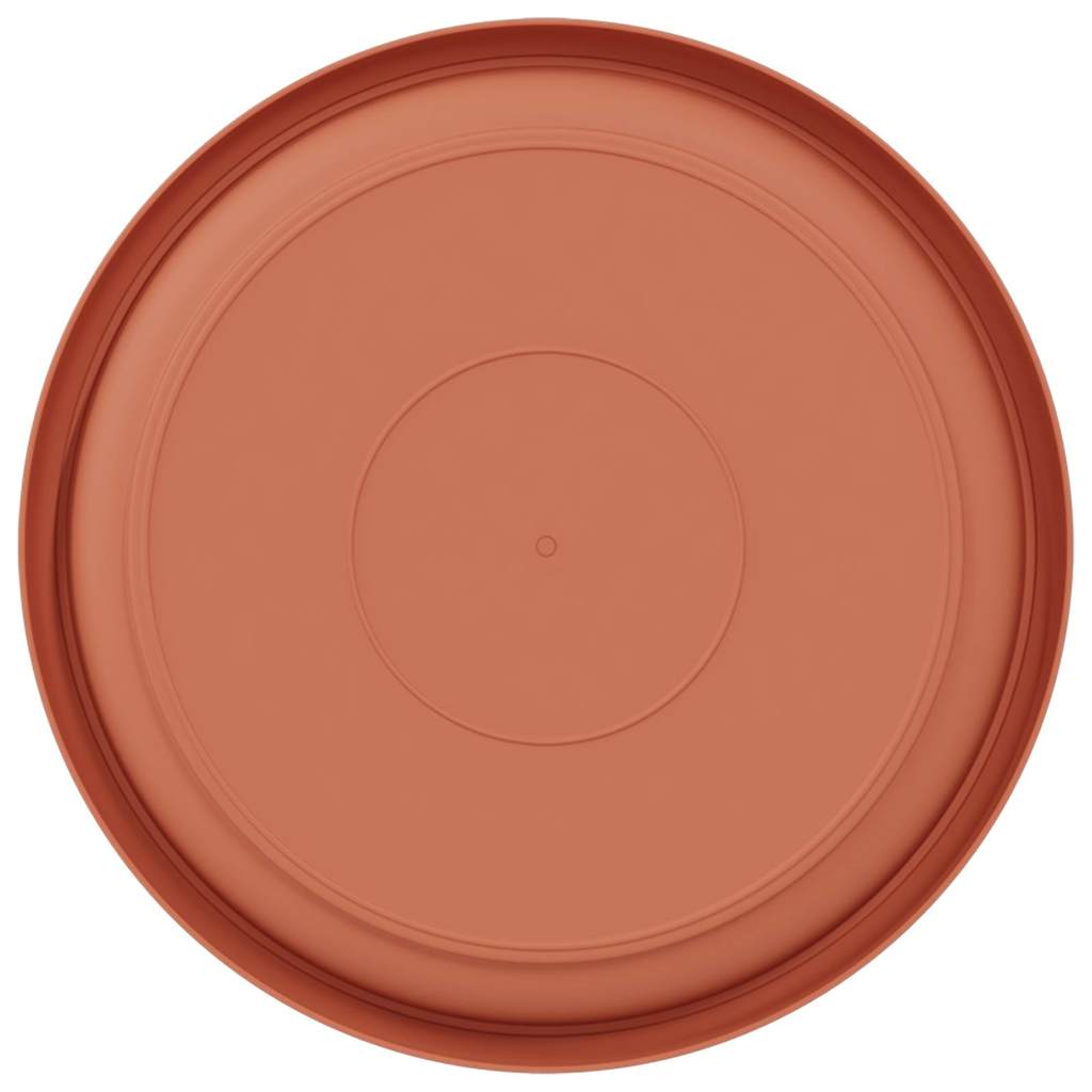 Vassoio Rotondo per Fiori 6 pcs Rosso Mattone Ø 14 x 2 cm