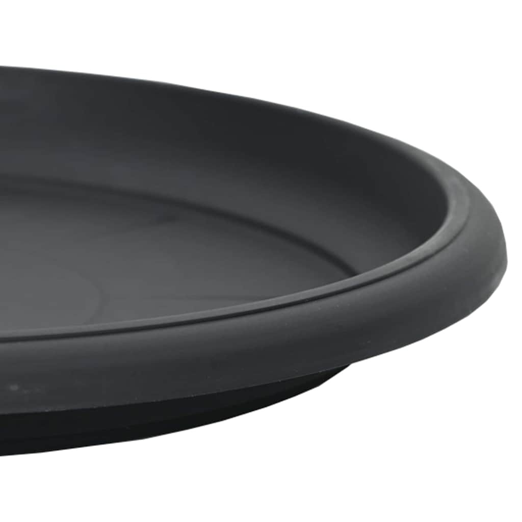 Vassoio Rotondo per Fiori 6 pcs Nero Ø 14 x 2 cm Plastica | homemem39