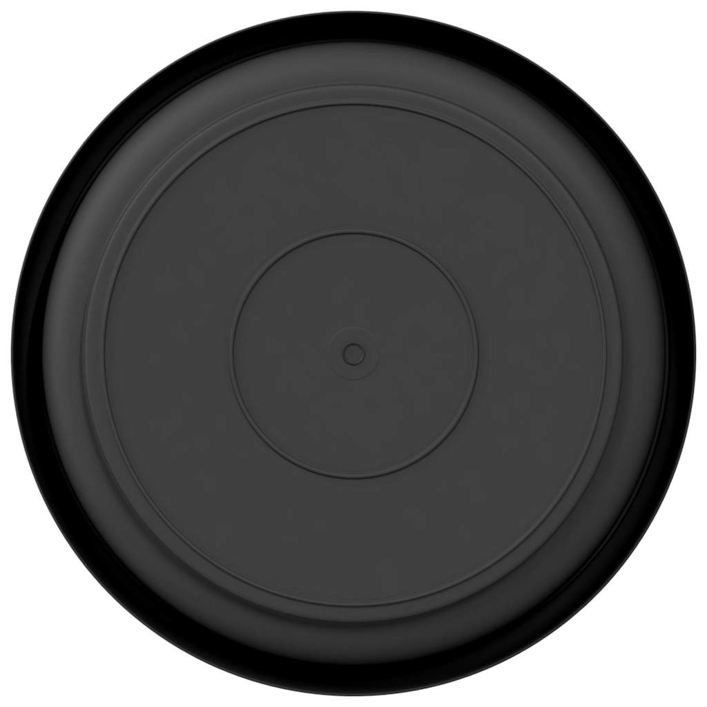 Vassoio Rotondo per Fiori 6 pcs Nero Ø 14 x 2 cm Plastica | homemem39