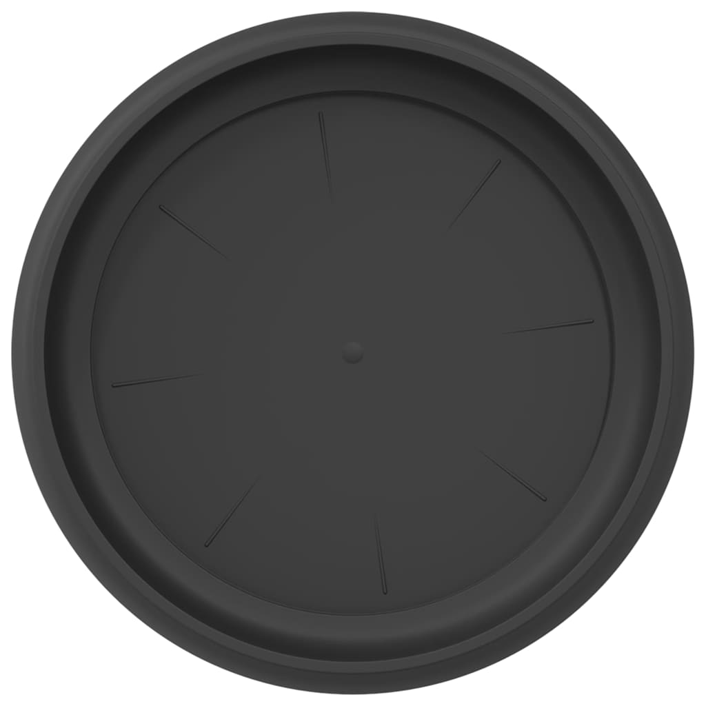 Vassoio Rotondo per Fiori 6 pcs Nero Ø 14 x 2 cm Plastica | homemem39