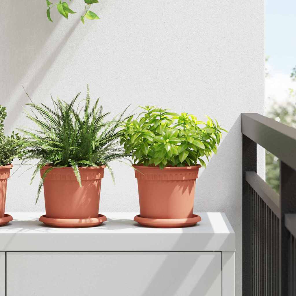 Vassoio Rotondo per Fiori 24 pcs Rosso Mattone Ø 14 x 2 cm