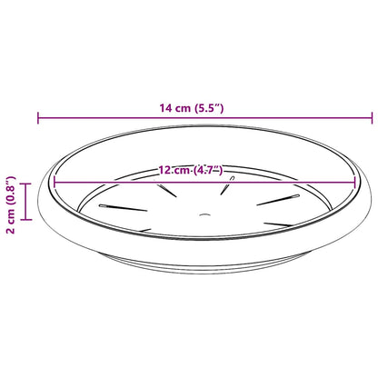 Vassoio Rotondo per Fiori 24 pcs Rosso Mattone Ø 14 x 2 cm