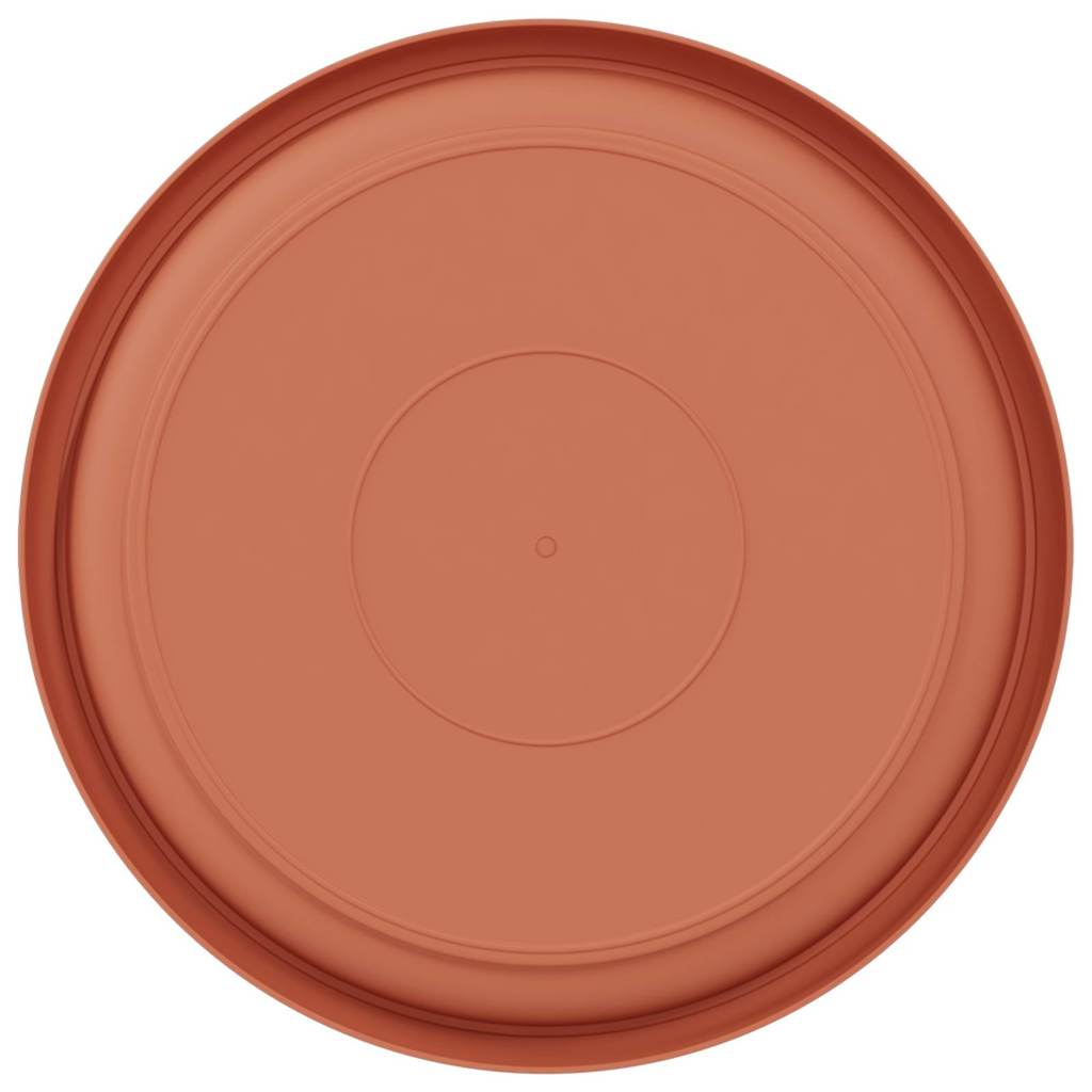 Vassoio Rotondo per Fiori 24 pcs Rosso Mattone Ø 23,5 x 2,5 cm