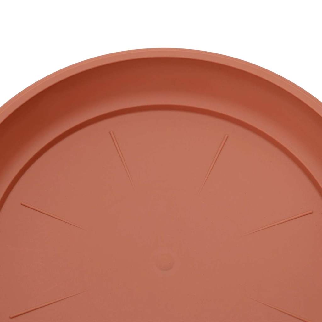 Vassoio Rotondo per Fiori 24 pcs Rosso Mattone Ø 27 x 2,5 cm | homemem39