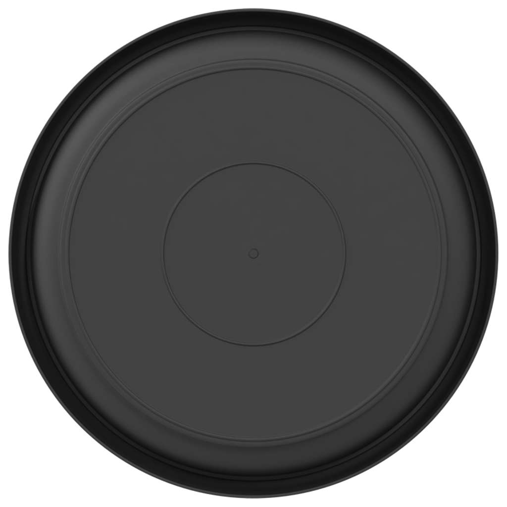 Vassoio Rotondo per Fiori 24 pcs Nero Ø 14 x 2 cm Plastica