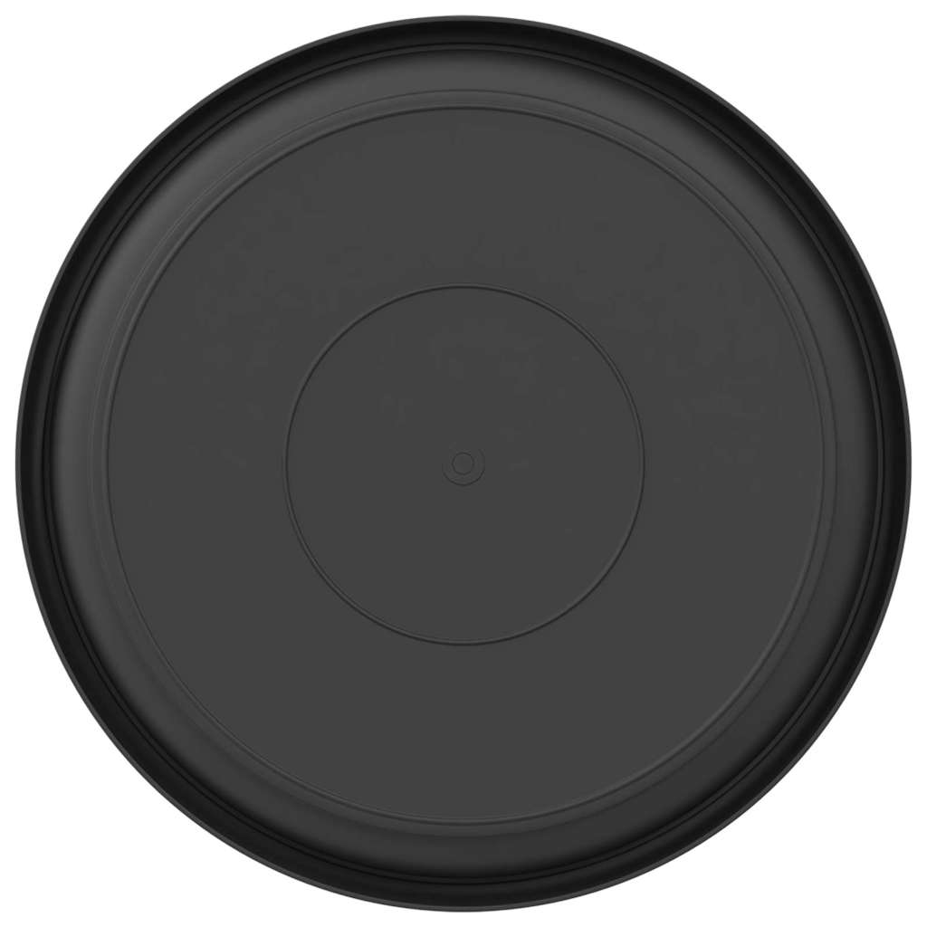 Vassoio Rotondo per Fiori 24 pcs Nero Ø 27 x 2,5 cm Plastica | homemem39
